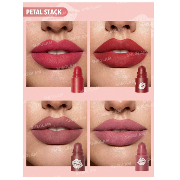 رژلب 4 در یک شیگلم رنگ Petal Stack