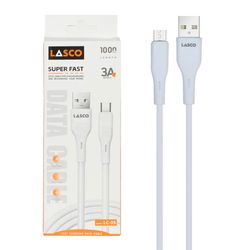 کابل شارژ فست اندروید Lasco مدل LC-05 - سفید - DST (گارانتی شش ماهه)