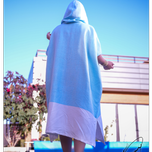 پانچو (حوله ساحلی) با رنگ بندی آبی روشن - شمار0 105/01