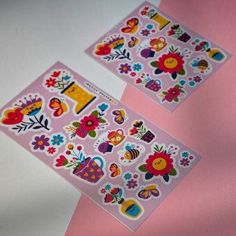 پک استیکر گل