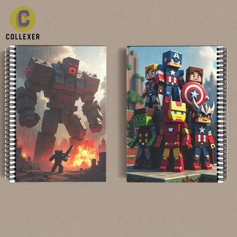 دفتر طرح بازی ماینکرافت (Minecraft) کد 15 (دو رو چاپ )