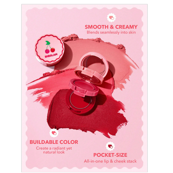 رژگونه و رژلب 3 طبقه شیگلم VERY CHERRY CHEEK & LIP CREAM STACK