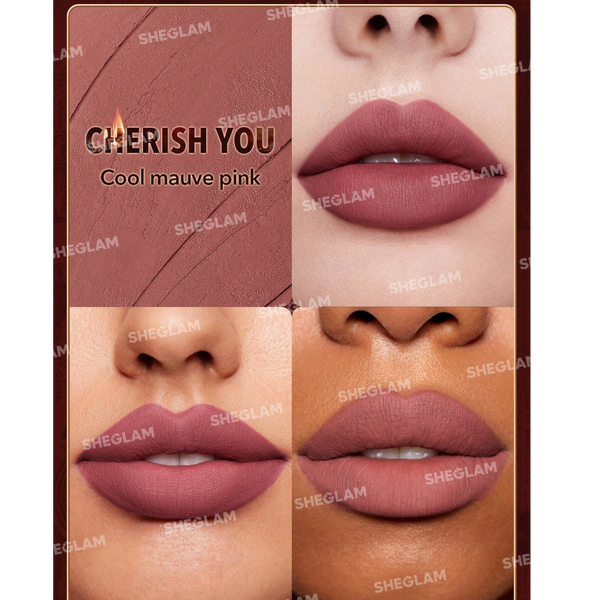 رژ لب داینامیت امبر رز شیگلم رنگ CHERISH YOU