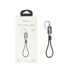 کابل شارژ فست 20 سانتی Yesido Type-C To Type-C و جاسوئیچی مدل CA177 60W - مشکی (گارانتی 18 ماه تعویض نیکان همراه)