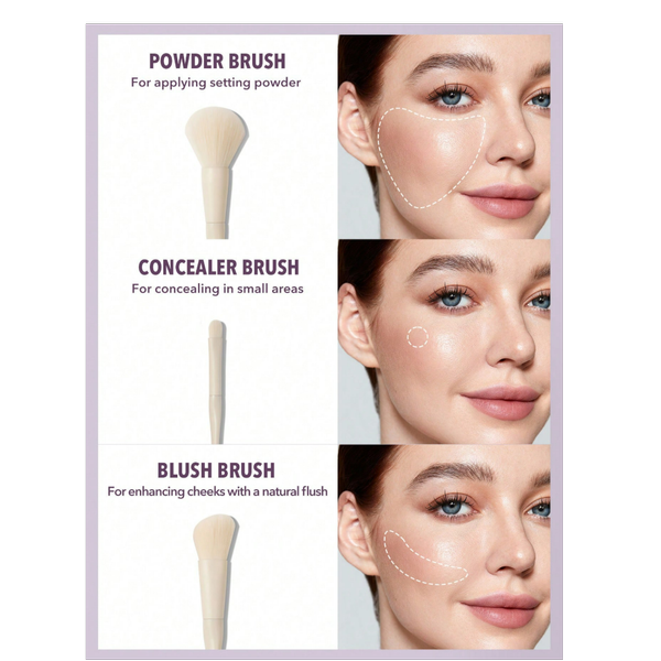 ست براش صورت و چشم مدل پرو کور شیگلم رنگ بژ Sheglam Pro Core Brush Kit