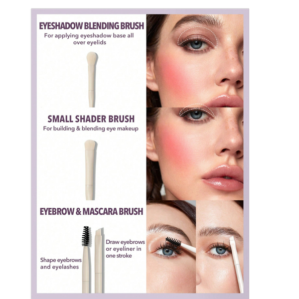 ست براش صورت و چشم مدل پرو کور شیگلم رنگ بژ Sheglam Pro Core Brush Kit