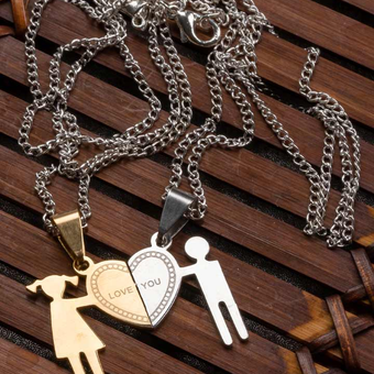 ست گردنبند زنانه و مردانه مدل Fair