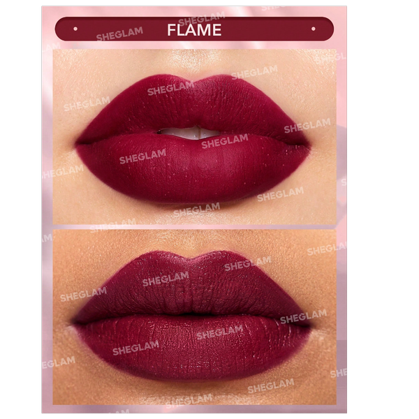 رژ لب مخملی استارلایت شیگلم sheglam رنگ Flame