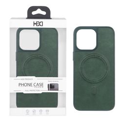 قاب اورجینال HDD چرمی MagSafe مدل Apple iPhone 15 Pro Max - سبز (پک دار)