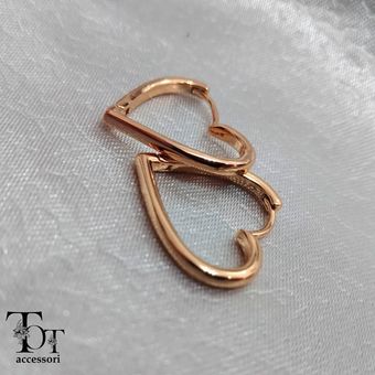 گوشواره ژوپینگ آبکاری طلا طرح قلب
