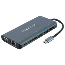 هاب 8 پورت Type-C ارلدام ET-W29 - همه کاره HDMI - VGA _ typeC