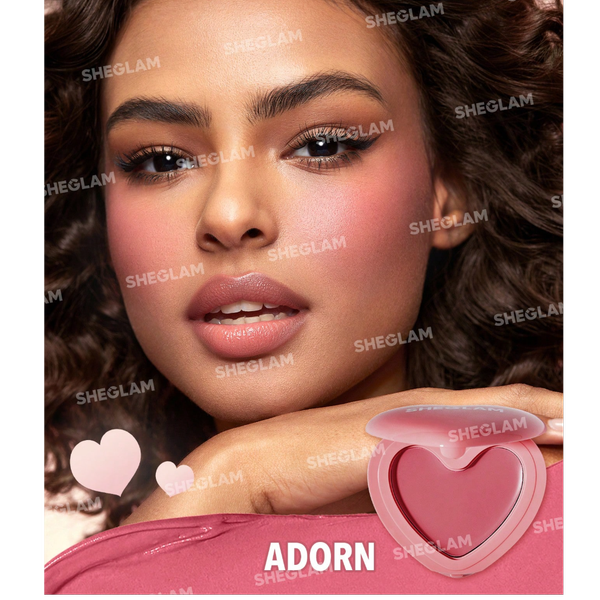 رژگونه کرمی قلبی رنگ ADORN