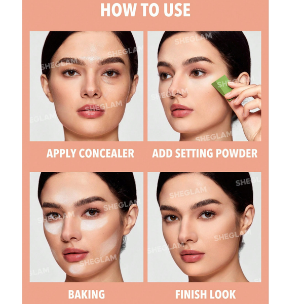 پودر فیکس دو کاره شیگلم SHEGLAM INSTA-READY FACE & UNDER EYE SETTING POWDER DUO