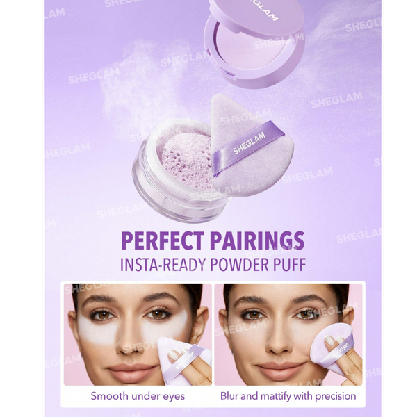 پاف و پد سه تایی مخصوص پودر شیگلم مدل INSTA READY رنگ Baby Pink