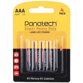 باتری نیم قلمی Panatech Super Heavy Duty R03P 1.5V AAA