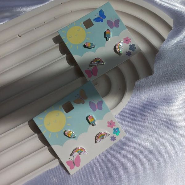 گوشواره بستنی و رنگین کمان