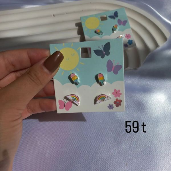 گوشواره بستنی و رنگین کمان