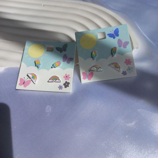 گوشواره بستنی و رنگین کمان