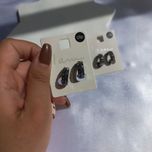 گوشواره کلیپسی فول نگین مشکی