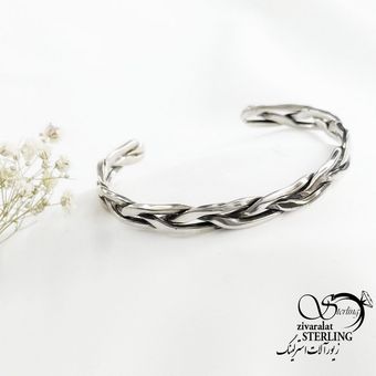 دستبند سیاه قلم خلخال نقره 925عیار مردانه کد 17234