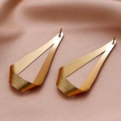 گوشواره جئومتریک طرح اشک بزرگ B0006