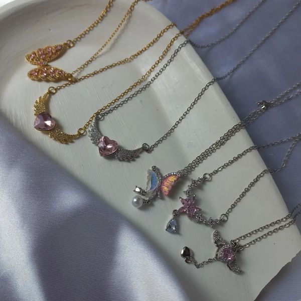 گردنبندای سوارسکی صورتی