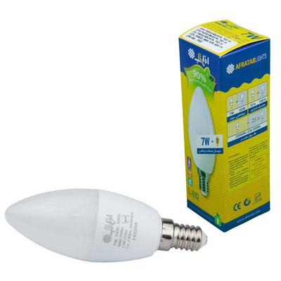 لامپ 7 وات LED شمعی افراتاب