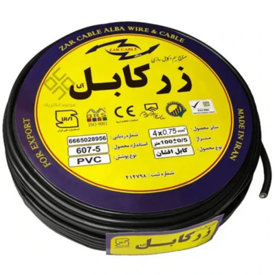 کابل برق افشان 4 در 0.75 زرکابل آلبا