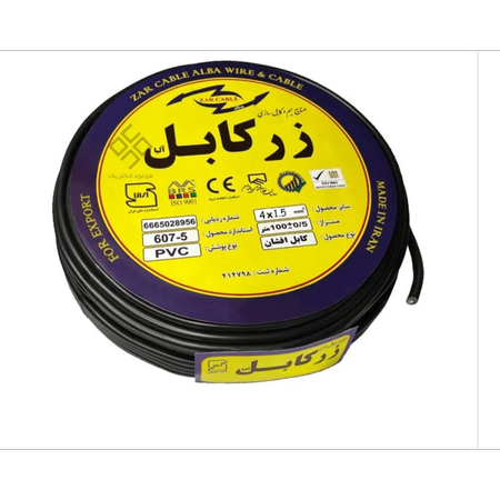 کابل برق افشان 4 در 1.5 زرکابل آلبا