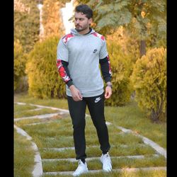 ست سویشرت شلوار مردانه مدل Herry (طوسی) 6128