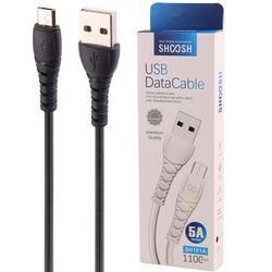کابل میکرو یو اس بی فست شارژ Shoosh SH101A 5A 1.1m