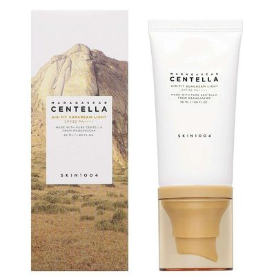 کرم ضد آفتاب سنتلا ماداگاسکار مدل ایر فیت اسکین 1004 SKIN1004 Madagascar Centella Air-fit Suncream Light 50ml