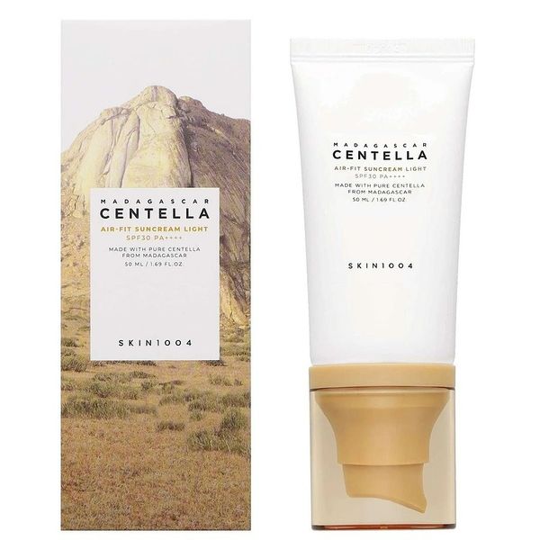 کرم ضد آفتاب سنتلا ماداگاسکار مدل ایر فیت اسکین 1004 SKIN1004 Madagascar Centella Air-fit Suncream Light 50ml
