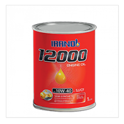 روغن موتور بنزینی دیزلی ایرانول 12000 10W40 SJ حجم 4 لیتر
