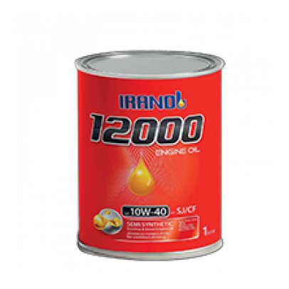 روغن موتور بنزینی دیزلی ایرانول 12000 10W40 SJ حجم 4 لیتر