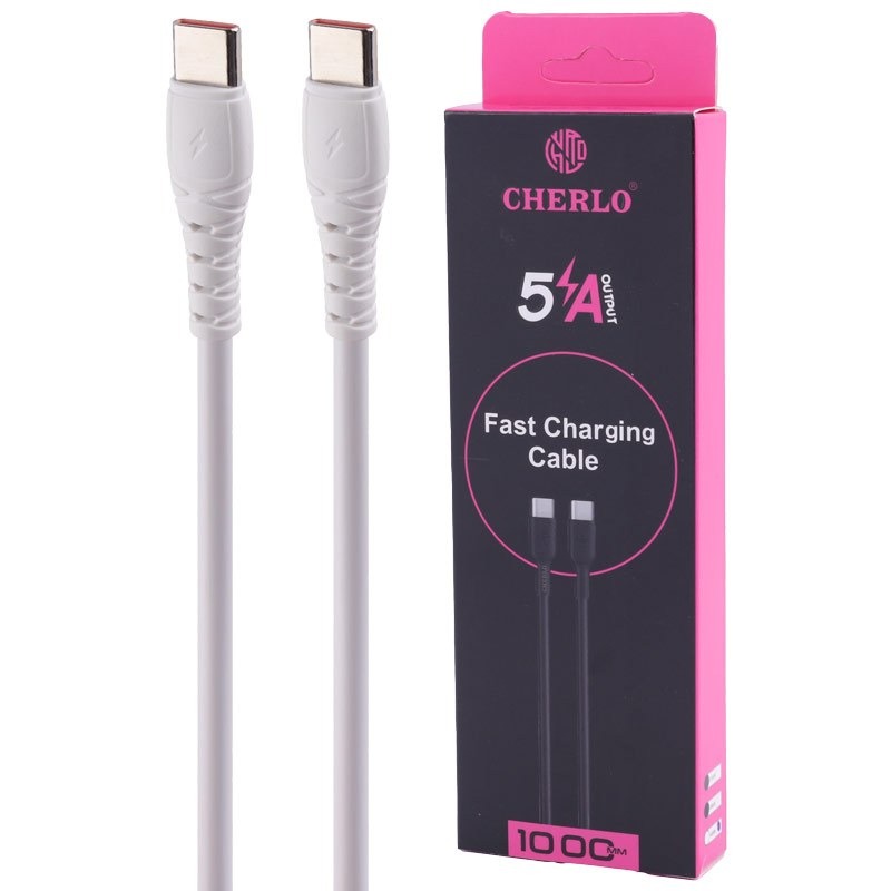 کابل دو سر تایپ سی فست شارژ 5 آمپر چرلو CH-TC/TC02 طول 1 متر