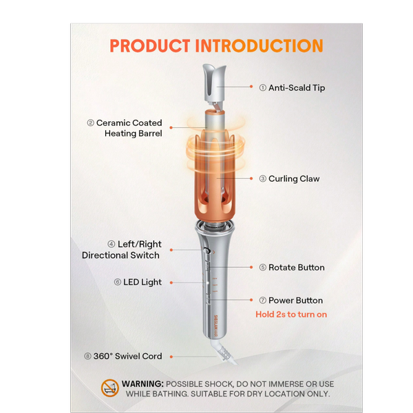 فر کرلی مو شیگلم It-Curl One-Touch Instant Curler SHEGLAM سایز 25 میلی متر