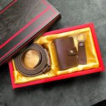 ست اکسسوری چرم مردانه (جاکارتی کمربند جاسوئیچی) کد Set-101