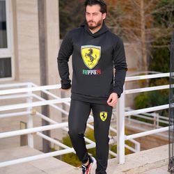 ست سویشرت شلوار مردانه ferrari مدل sharon کد 6222