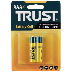 باتری دوتایی نیم قلمی Trust Ultra Life R03 1.5V AAA