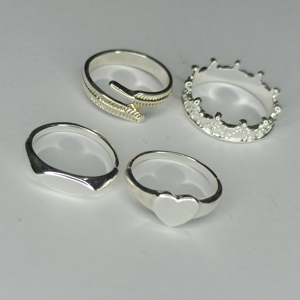 انگشتر آبکاری نقره کد 204