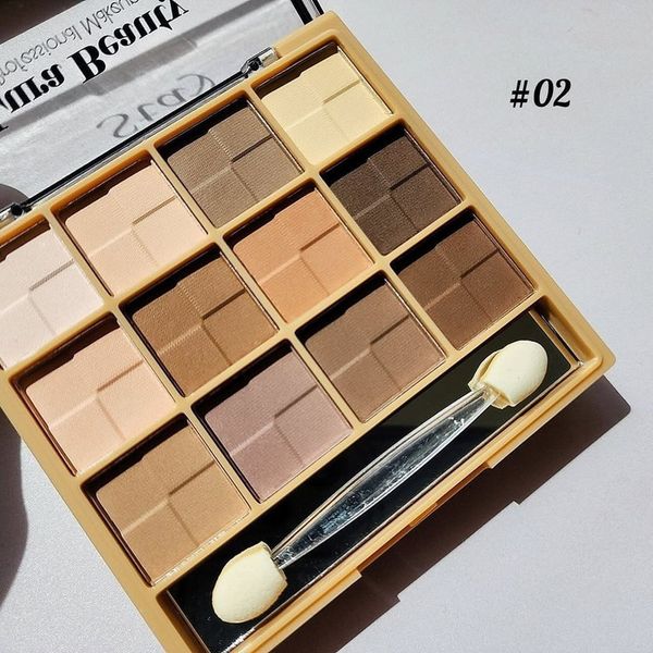 پالت سایه چشم 12 رنگ از برند LURA BEAUTY