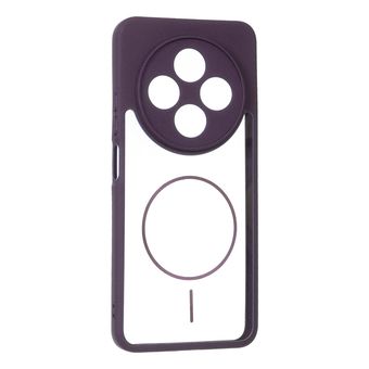 قاب پشت سخت شفاف محافظ لنزدار طرح مگ سیف دور رنگی Xiaomi Redmi 14C / Redmi A4 / Poco C75 - بنفش