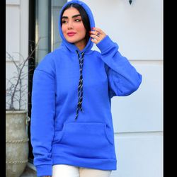 هودی زنانه مدل vestro(آبی)کد 6251
