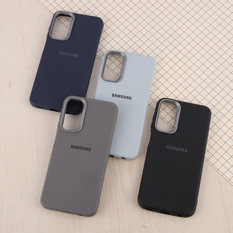 قاب چرمی ژله ای Leather سامسونگ Galaxy A15 لوگودار