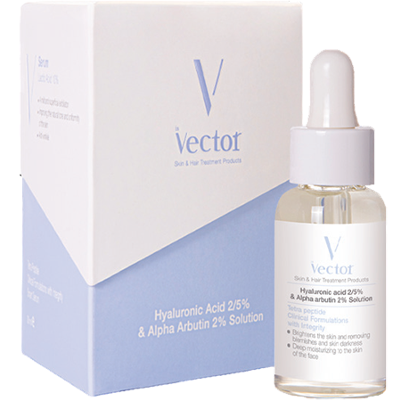 ‫سرم هیالورونیک اسید و آلفا آربوتین وکتور Vector‬‏