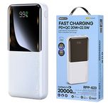 پاوربانک ریمکس مدل RPP 623 –ظرفیت واقعی 20000 میلی‌آمپر