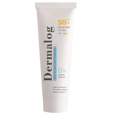 کرم ضد آفتاب بی رنگ مناسب پوست خشک 50 Dermalog SPF درمالوگ