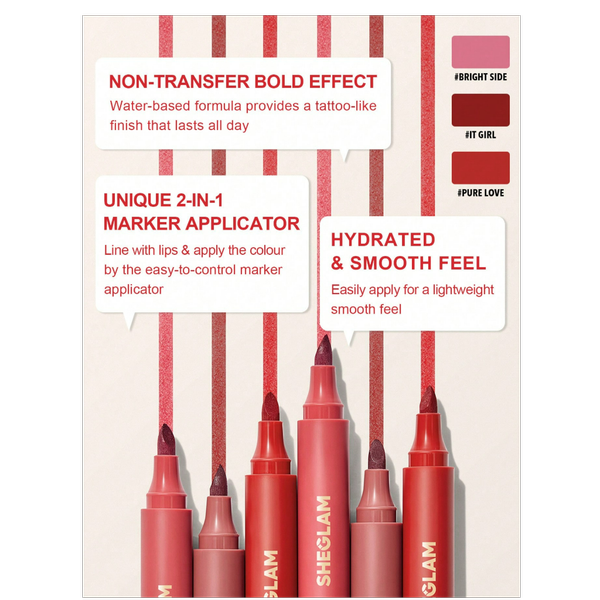 تینت لب ماژیکی شیگلم LOVE STAINED LIP TINT MARKER