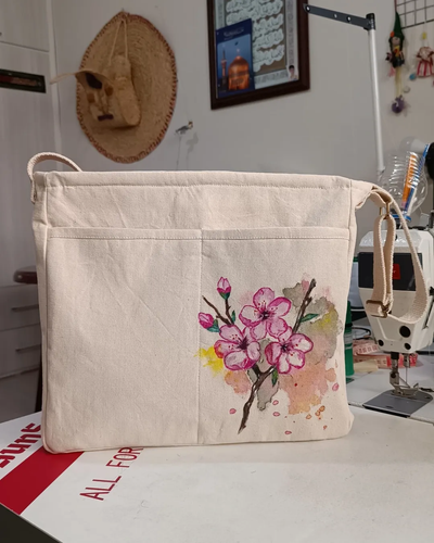 کیف زنانه متقال دستدوز با نقاشی دستی